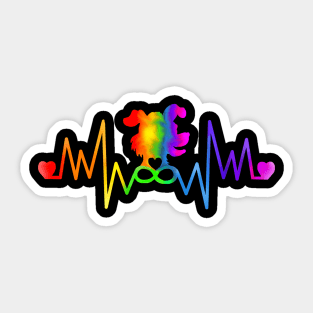 Rainbow Bridge Dog Infinity Heartbeat Sticker